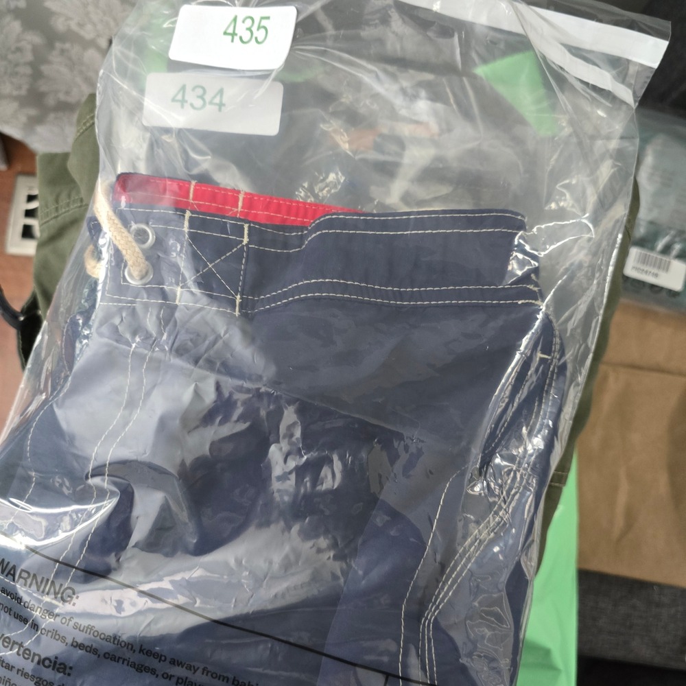 Polo‎ Ralph Lauren Navy Blue Cargo Pocket Swim Trunks Men's Medium - Picture 6 of 10